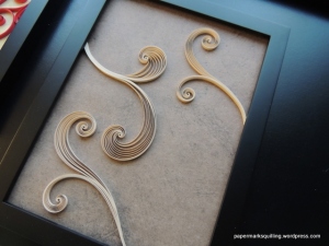 Papermarksquilling Red and Tan Wall Quilling (5)