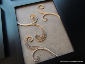 Papermarksquilling Red and Tan Wall Quilling (6)